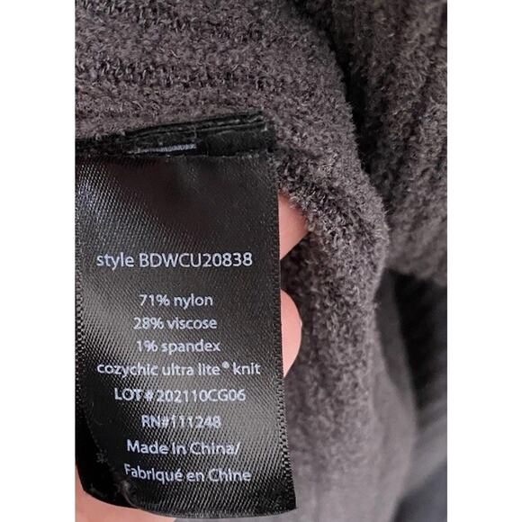 Barefoot Dreams Gray Duster Cardigan Maxi Pockets Slits CozyChic Lite Open Sz S - Picture 5 of 7